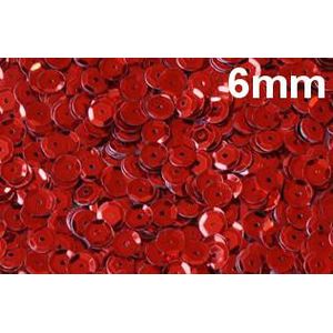 Lantejoula Metálica 6mm Ref. 110 Vermelho Lantecor (100 gramas)