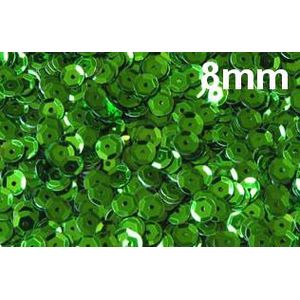 Lantejoula Metálica 8mm Ref. 180 Verde Limão Lantecor (100 gramas)