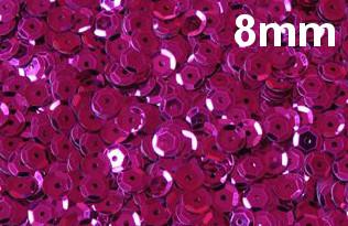 Lantejoula Metálica 8mm Ref. 130 Pink Lantecor (100 gramas)