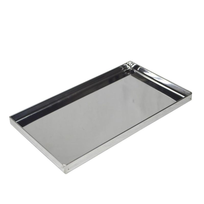 Bandeja de Inox Lisa 35x20x2cm Caparroz (01 unidade)