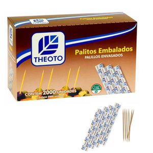 Palitos de Dente Embalados Theoto (2000 unidades)