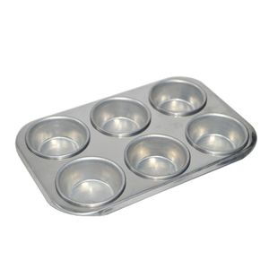 Assadeira de Alumínio para Cupcakes com 6 Cavidades Ref. 0073 Caparroz (01 unidade)