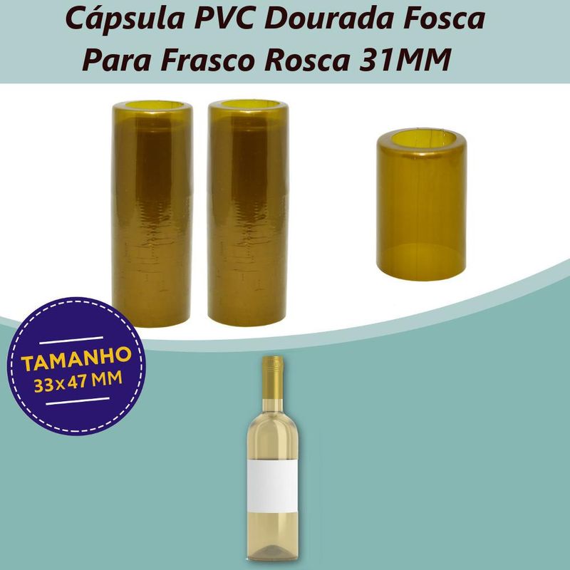 Capsula--Lacre-de-Seguranca--de-PVC-33x47x007mm-Dourada-Fosca-P--Rosca-31mm--1000-unidades-
