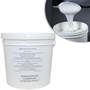 Borracha de Silicone na Cor Branca Polisil (5KG)