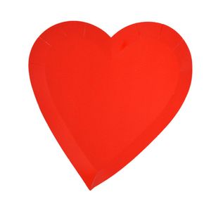 Prato de Papel Vermelho 18cm Silver Festas (08 unidades)