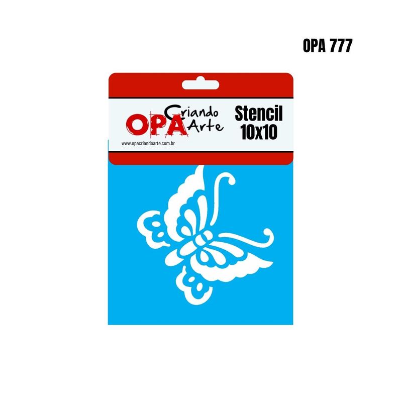Stencil-Simples-de-Acetato-para-Pintura-10x10cm-Ref.-OPA-777-Borboleta-Silvestre-OPA-Criando-Arte--01-Unidade-
