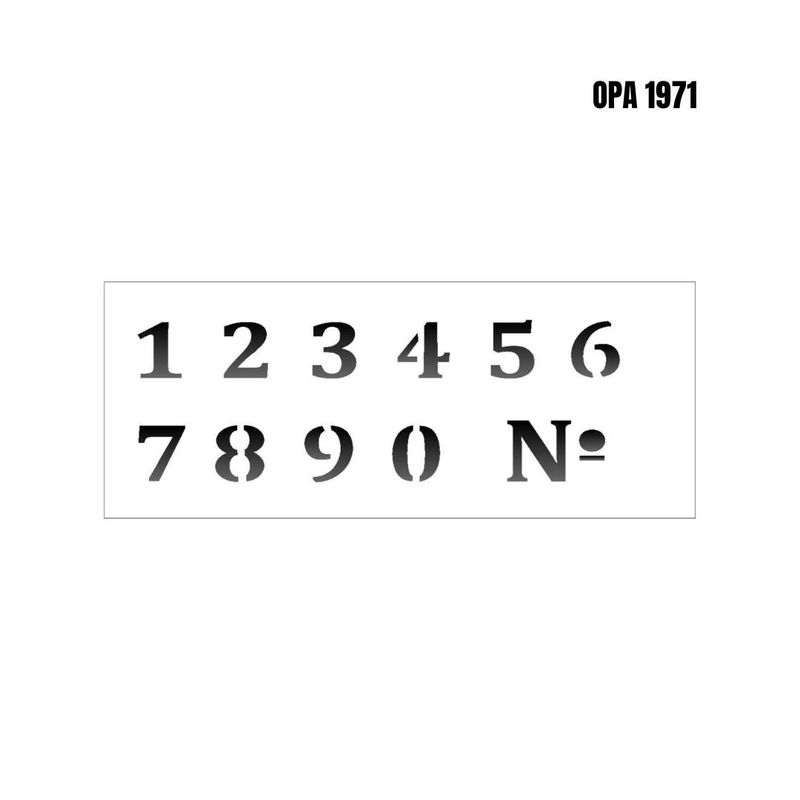 Stencil-Simples-de-Acetato-para-Pintura-7x15cm-Ref.-OPA-1971-Numeros-OPA-Criando-Arte--01-Unidade-