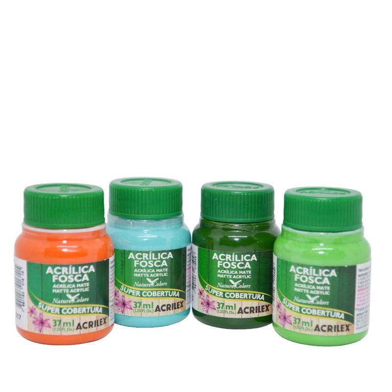 Tinta Acrílica Fosca Nature Colors 37ml Acrilex (01 unidade)-501-azul-turquesa