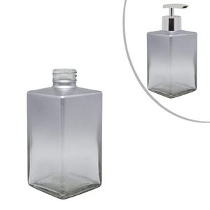 Frasco de Vidro Quadrado Degradê 250ml Prata Premier Pack (01 unidade)