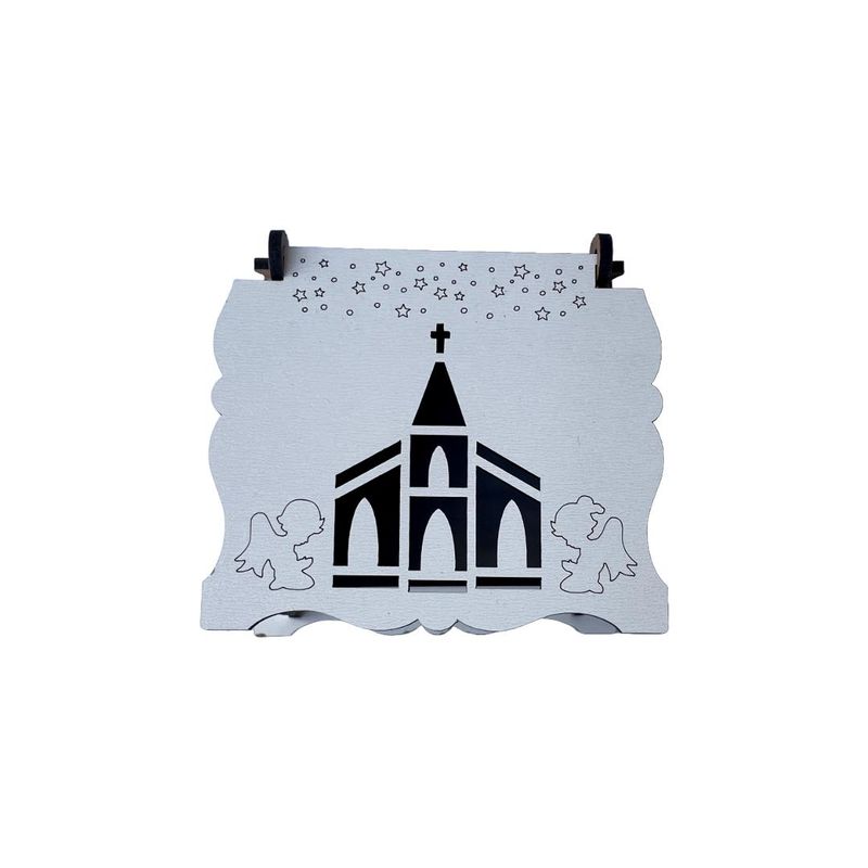 Caixa-de-MDF-Branca-com-Gravacao-Anjos-e-Igreja-Ref.--CXBG-011-10x10x5cm-Litoarte--01-Unidade-