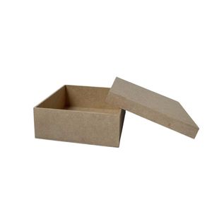 Caixa de MDF Quadrada C/ Tampa Solta 13cm Ref.: LJ413 LJ Artesanatos (01 Unidade)