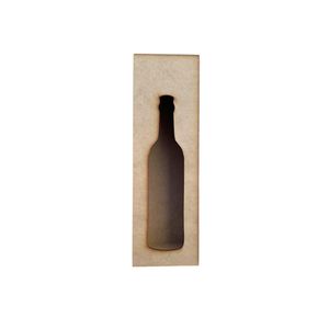 Caixa em MDF para Mini Vinho C/ Recorte de Garrafa Ref.: LJ583 LJ Artesanatos (01 Unidade)