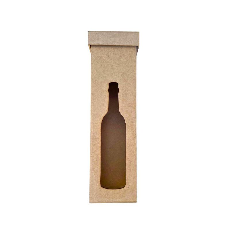 Caixa de MDF para Vinho C/ Recorte de Garrafa Ref.: LJ686 LJ Artesanatos (01 Unidade)