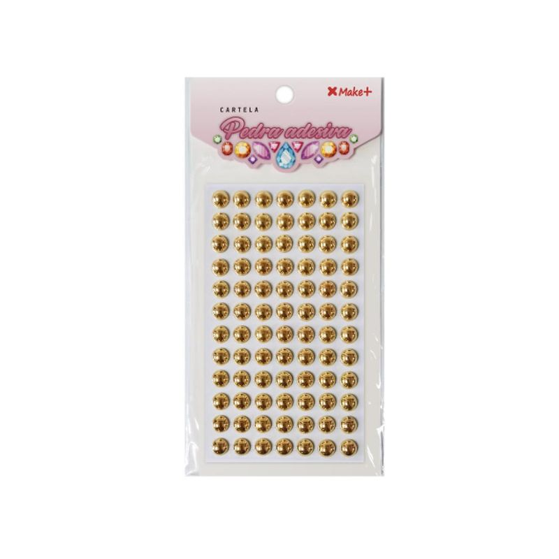 Cartela-Meia-Perola-Adesiva-Ouro-Metalizado-10mm-Make----84-Adesivos-