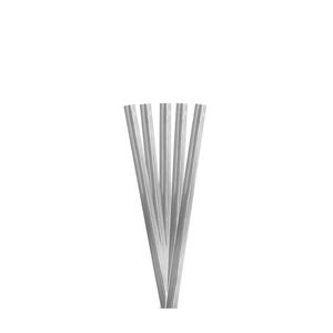Fecho Prático Metalizado Prateado 4mmx11cm Silver Festas (100 Unidades)