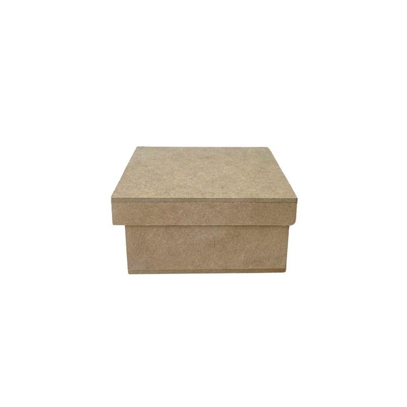 Caixa de MDF Tampa Solta Quadrada 10cm Ref.: LJ104 LJ Artesanatos (01 Unidade)