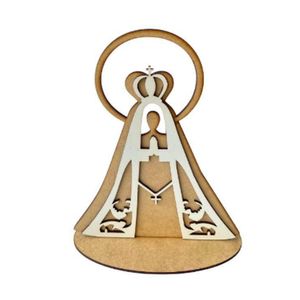Decoração de MDF Nossa Senhora Aparecida Ref.: LJ617 LJ Artesanatos (01 Unidade)