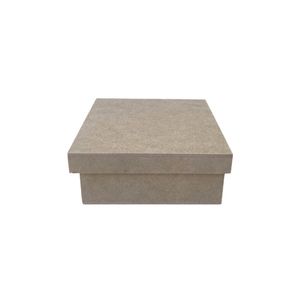 Caixa de MDF Tampa Solta Quadrada 12x12x5cm Ref.: LJ416 LJ Artesanatos (01 Unidade)