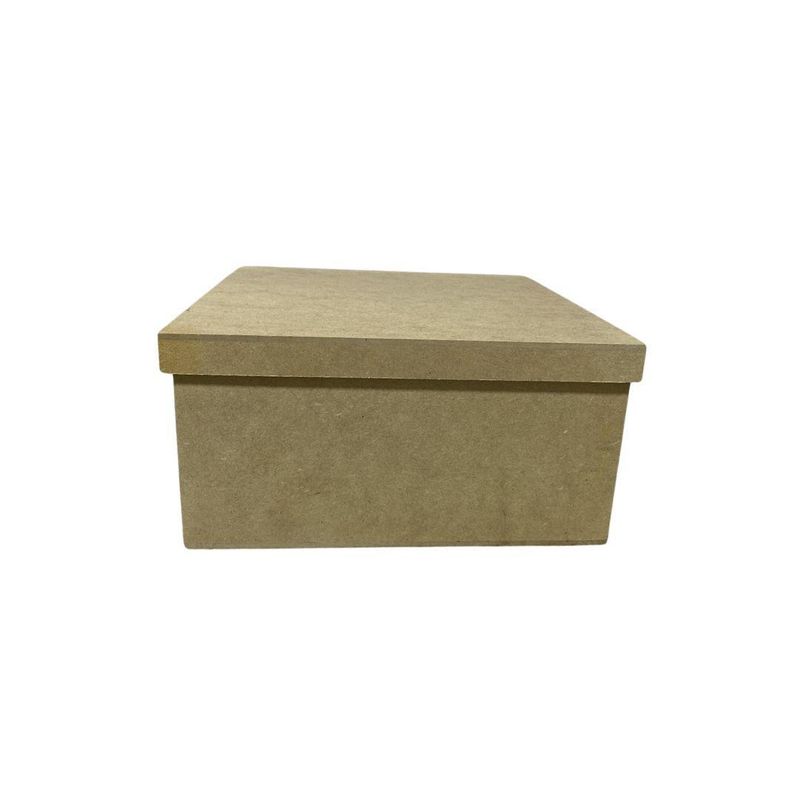 Caixa de MDF Tampa Solta Quadrada 20x20x10cm Ref.: LJ09 LJ Artesanatos (01 Unidade)
