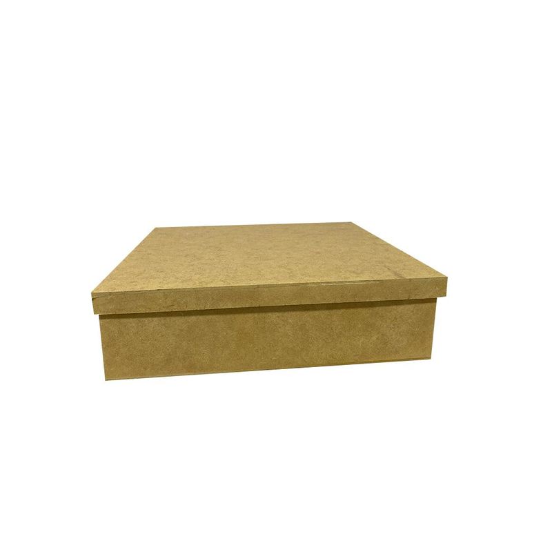 Caixa de MDF Tampa Solta Quadrada 30x30x8cm Ref.: LJ12 LJ Artesanatos (01 Unidade)