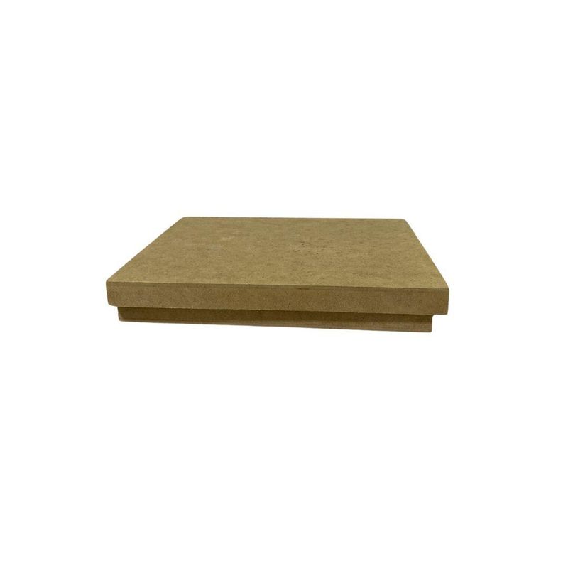 Caixa de MDF Tampa Solta Retangular 21x16x3cm Ref.: LJ580 LJ Artesanatos (01 Unidade)