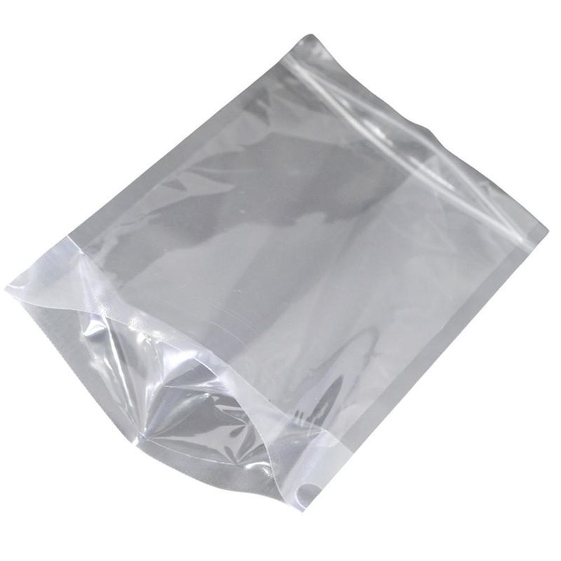 Saco Stand-Up Transparente Frente e Verso Fechamento Zip 20x30x5cm (10 unidades)