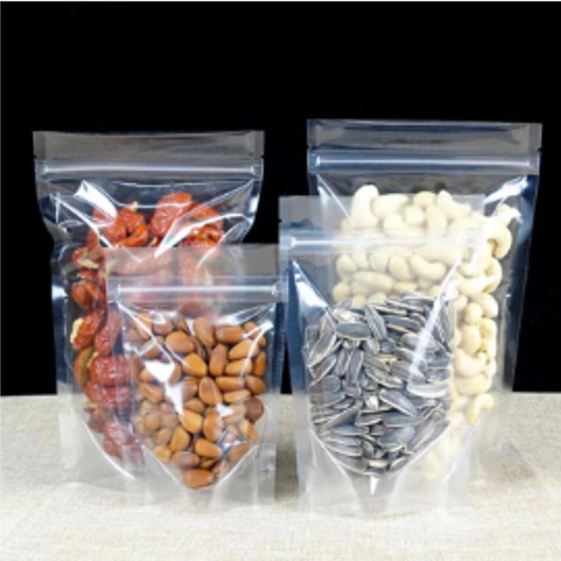 Saco Stand-Up Transparente Frente e Verso Fechamento Zip 20x30x5cm (10 unidades)