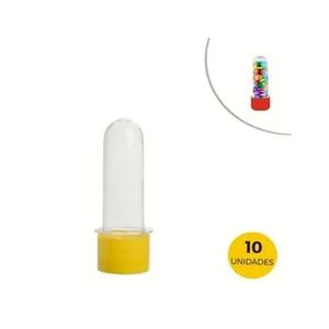 Tubete Com Tampa Amarela 8cm Criaforma (10 Unidades)