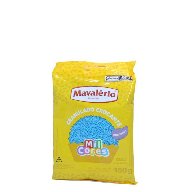 Confeito-Granulado-Crocante-Azul-Mil-Cores-Mavalerio--150-gramas-