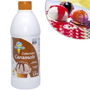 Cobertura para Gelados Comestíveis Sabor Caramelo Du Porto (1,3KG)