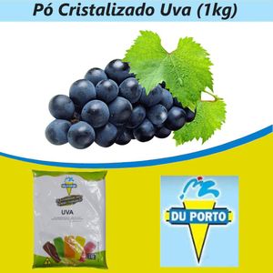Pó Cristalizado P/ Gelados Comestíveis Sabor Uva Du Porto (1kg)