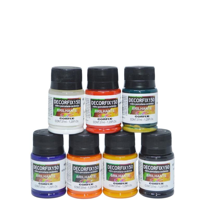 Tinta Decorfix 150 Brilhante 37ml Corfix (01 unidade)-308-amarelo-ouro