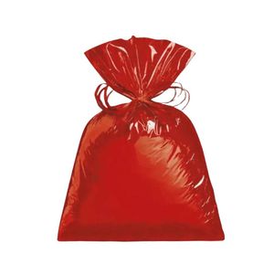 Saco Plástico P/ Presente Metalcor Vermelho Tamanho M2 20X29cm Cromus (50 unidades)