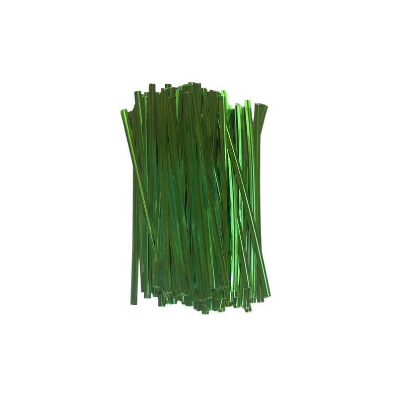 Fecho-Pratico-Metalizado-Verde-4mmx11cm-Silver-Festas--100-Unidades-