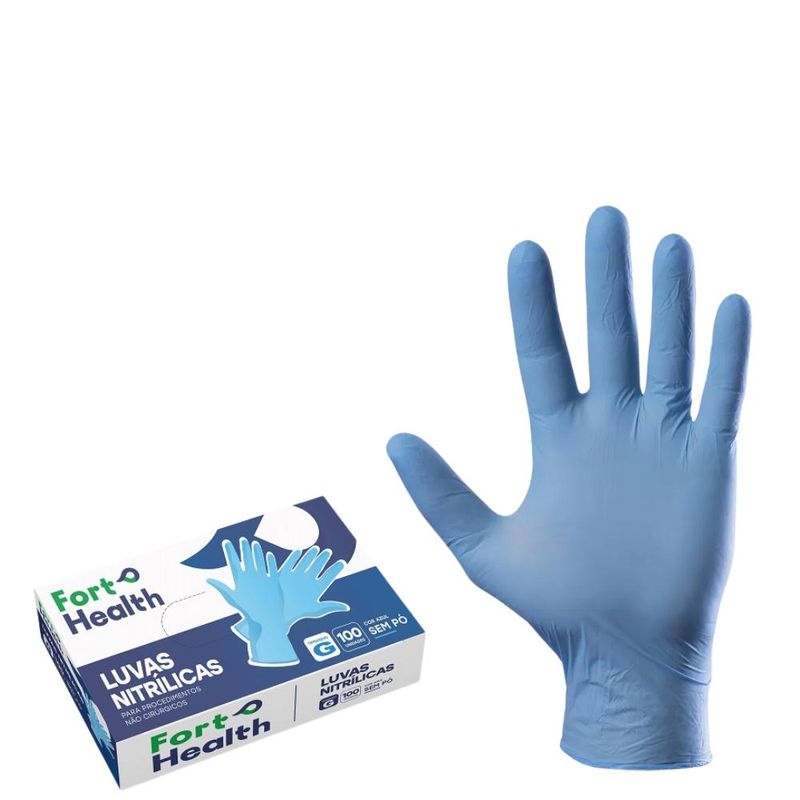 Luvas-Nitrilica-Azul-Tamanho-G-Fort-Health-Fort-Flex--100-unidades-