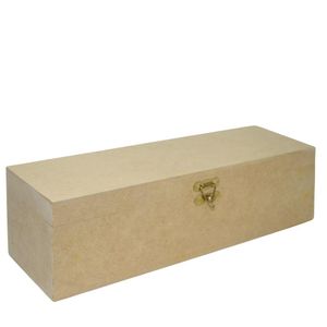 Caixa de MDF para Vinho com Fecho Ref.: LJ619 LJ Artesanatos (01 Unidade)