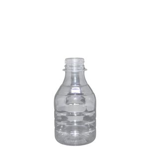 Frasco PET Estriado Cristal 200ml S/ Tampa Rosca 28 Baixa IBE (01 unidade)