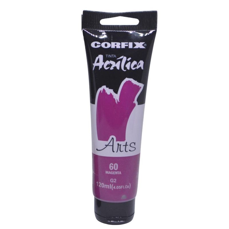 Tinta Acrílica Arts Bisnaga 120ml G2 Corfix (01 unidade)-112-amarelo-oxido-transparente