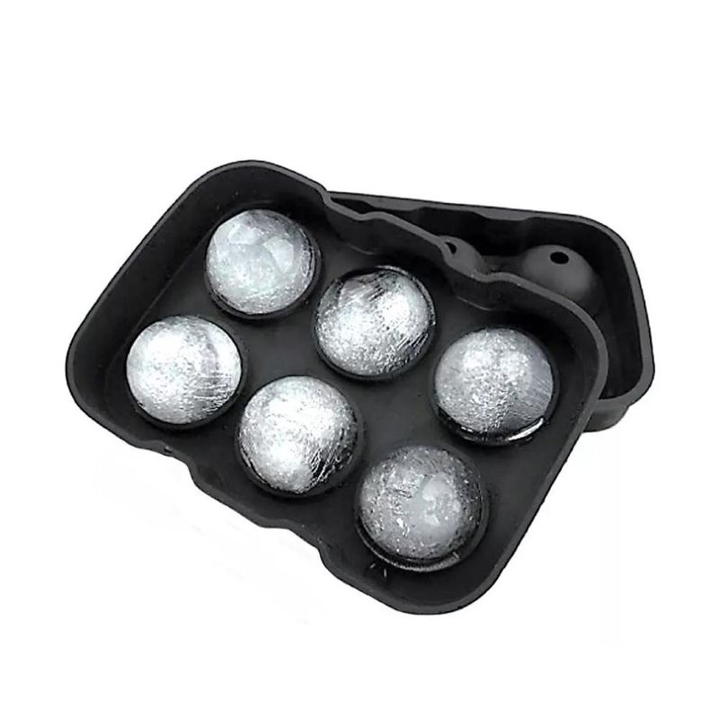 Forma-de-Gelo-Redondo-6-furos-de-Silicone-Preto-Rio-Tijuca--1-unidade-.