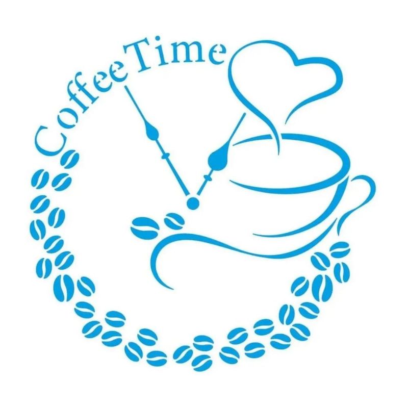 Stencil Simples de Acetato para Pintura 14x14cm Ref. STA-177 Art Coffe Time Litoarte (01 Unidade).