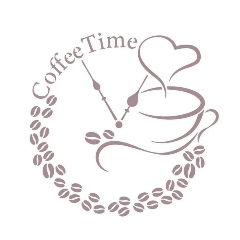 Stencil Simples de Acetato para Pintura 14x14cm Ref. STA-177 Art Coffe Time Litoarte (01 Unidade).