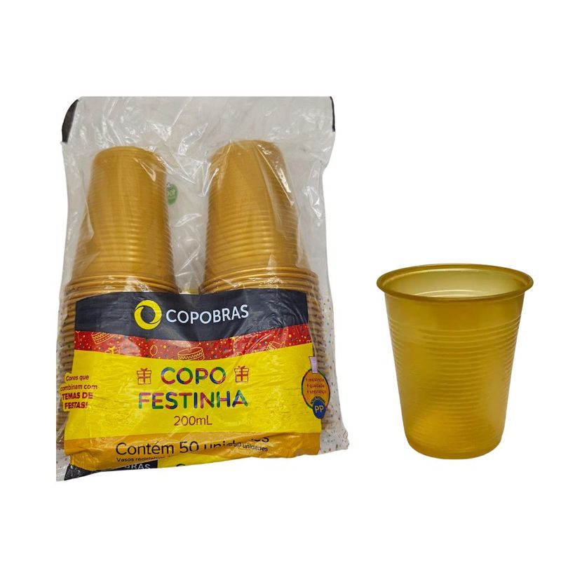Copo-Plastico--CF-200--200ml-PP-Dourado-Copobras--50-unidades-.