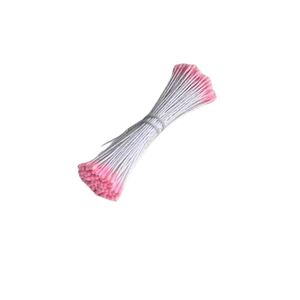 Pistilo Mini Folhinha Duas Pontas Pião Branco e Rosa Ref.: EL248 Pistilos Primor (100 unidades)
