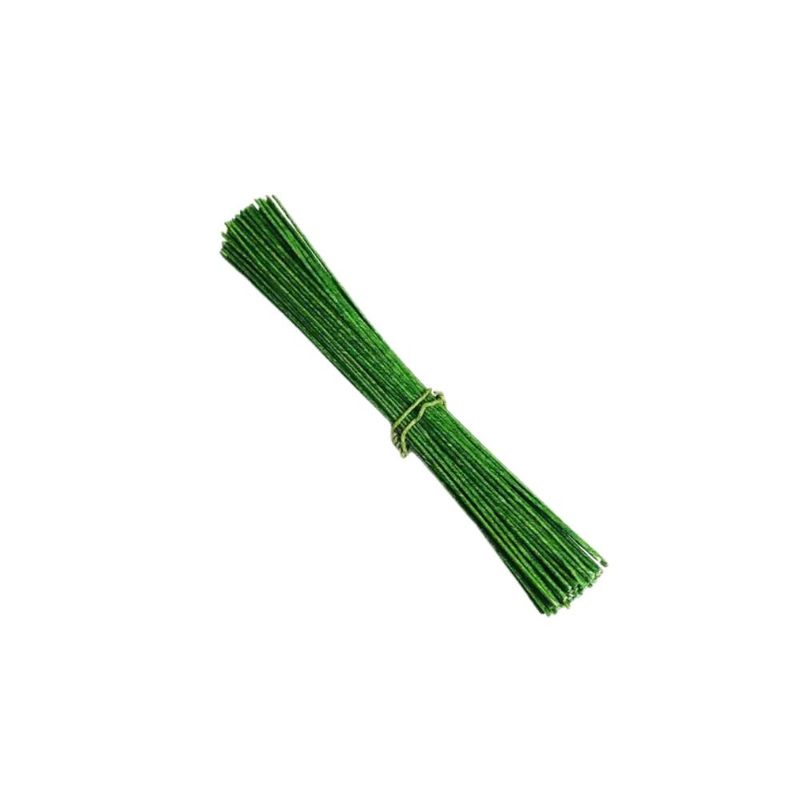 Maço de Arame Encapado Espessura N. 24 Verde 30 cm Ref. 727 Pistilos Primor (100 unidades)