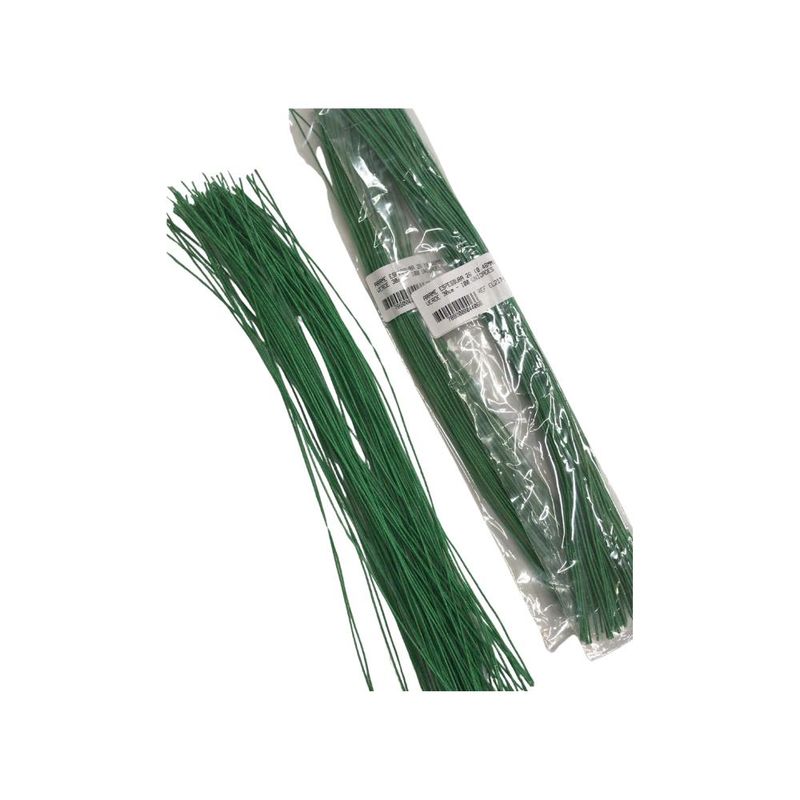 Maço de Arame Encapado Espessura N. 24 Verde 30 cm Ref. 727 Pistilos Primor (100 unidades)