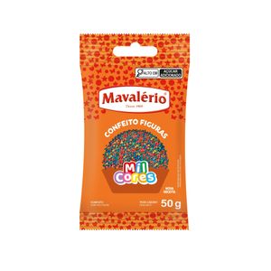 Confeito Figuras Mini Confete Colorida Mil Cores Mavalério (50 gramas)