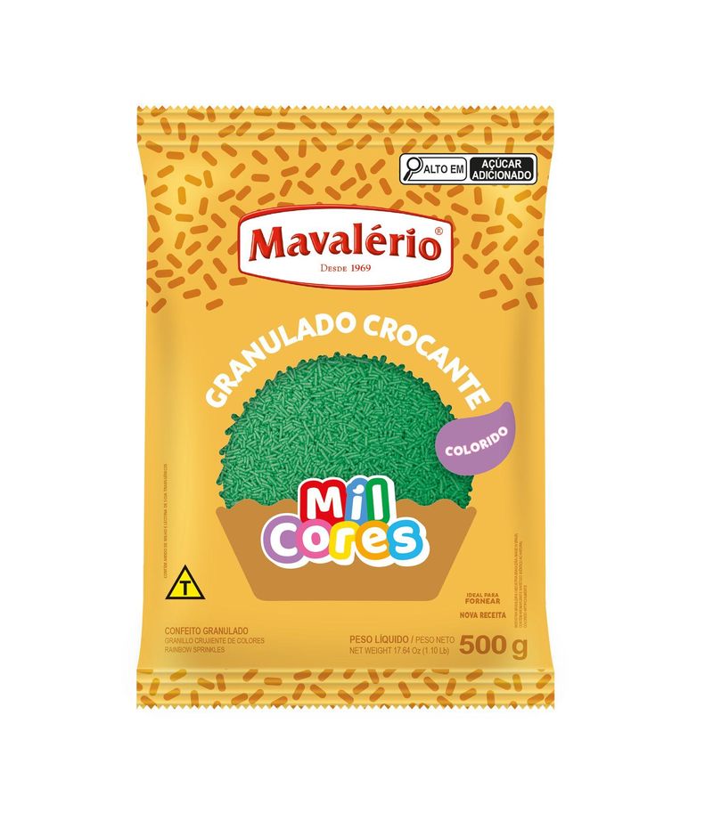 Confeito-Granulado-Crocante-Colorido-Verde-Mil-Cores-Mavalerio--500-gramas-