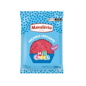 Confeito Miçanga Crocante Rosa Nº 0 Mil Cores Mavalério (500 gramas)