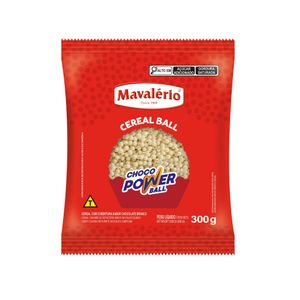 Cereal Mini Ball C/ Cobertura Sabor Branco Choco Power Ball Mavalério (300 gramas)