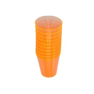Copo Pic 40ml Cristal Laranja Plastilânia(10 Unidades).